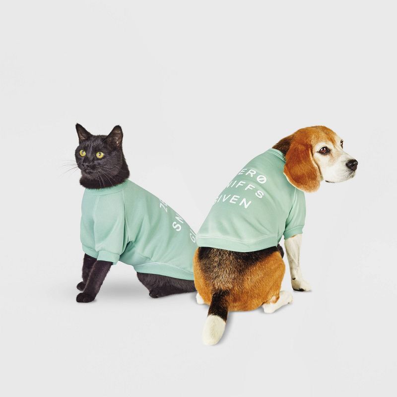 Lightweight Phrase 'Zero Sniffs Given' Dog and Cat Sweatshirt - Boots & Barkley™, 1 of 5