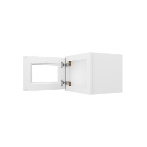 HOMLUX Easy-DIY Royal White Plywood Ready to Assemble Wall Kitchen Cabinet Glass NOT included - 1 of 4