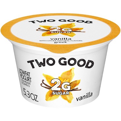 Two Good Low Fat Lower Sugar Vanilla Greek Yogurt - 5.3oz Cup