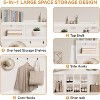 5-in-1 Entryway Furniture Entryway Hall Tree with Storage Cabinet and Top Shelf, Coat Rack with Clothes Rack and Shoe Bench with 8 Shoe Storage Cube - 4 of 4