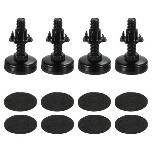 Unique Bargains Metal Non-Skid Adjustable Furniture Leveling Feet with T-Nut Kit for Chairs 4 Pcs - 1 of 4