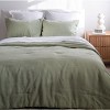 100% French Linen Flanged Euro Sham 26" x 26" | BOKSER HOME - 3 of 4