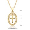 Cross Necklace for Women - Exquisite Gold Jewelry - Vintage Style Gold Plated Necklace with Zirconia Accents - 2 of 3