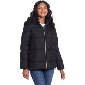 Weatherproof Women's Hooded Puffer Coat - 1 of 4