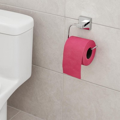 Evideco French Home Goods Wall Mounted Toilet Paper Holder 1 Roll Stainless Steel