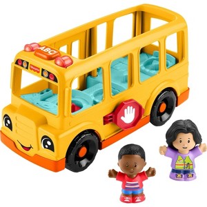 Fisher-Price Little People School Bus Musical Toddler Toy Vehicle with 2 Figures - 1 of 4