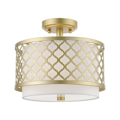 Livex Lighting Arabesque 2 - Light Semi-Flush Mount in  Soft Gold