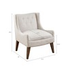 NicBex Polyester Accent Chair,Upholstered Living Room Chairs with Tufted Back and Recessed Arms,Modern Armchair,Accent Chairs for Living Room,Cream - image 3 of 4