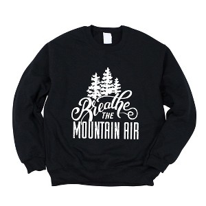 Simply Sage Market Women's Graphic Sweatshirt Breathe The Mountain Air - 1 of 3