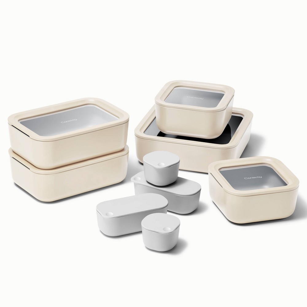 Photos - Food Container Caraway Home 17pc Food Storage Set Cream