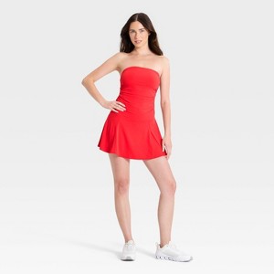 red active dress Always Cutout Tennis in Red / L The Aeroline Active Dress is a masterclass in high AS REVIVAL | Gingham Game-Changer