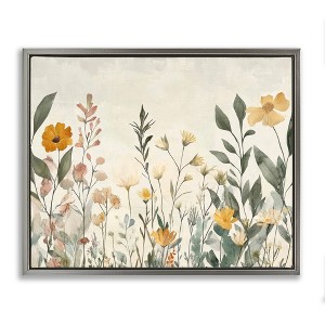 Stupell Industries Shades Of Yellow Flowers Floating Frame Canvas Art - 1 of 4