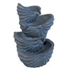 NAYSAYE Fountain Blue Nautilus Shell 4 Tier Decorative Water Feature for Garden Patio Indoor Outdoor, Blue and Gray, 9.4"*21.5"*11" - 2 of 4