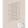 VASAGLE Bookcase, 6-Tier Bookshelf, Slim Shelving Unit for Bedroom, Bathroom, Home Office, Tempered Glass, Steel Frame - 4 of 4