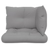 VidaXL Pallet Cushions 3 pcs Gray Fabric - 4 of 4