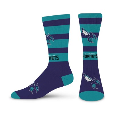 NBA Charlotte Hornets Rugby Double Big Crew Socks - Large