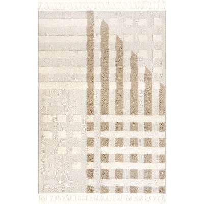 Nuloom Cordelia Fragmented Stripes Tasseled Indoor Area Rug