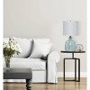 18.25" Clear Glass Textured Table Lamp: Brushed Nickel Accents, Linen Shade - Cresswell Lighting - 2 of 3