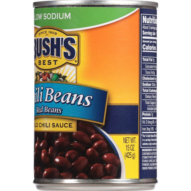Bush&#39;s Low Sodium Red Beans in Mild Chili Sauce - 15oz, 5 of 10