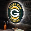 Evergreen Ultra-Thin Edgelight LED Wall Decor, Round, Green Bay Packers- 23 x 23 Inches Made In USA - 2 of 4