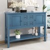 PAGED Modern Console Table with 4 Small  Drawers and 2 Large Cabinets,46 inch Rectangle  Entryway Table for Living Room,Hallway - 4 of 4