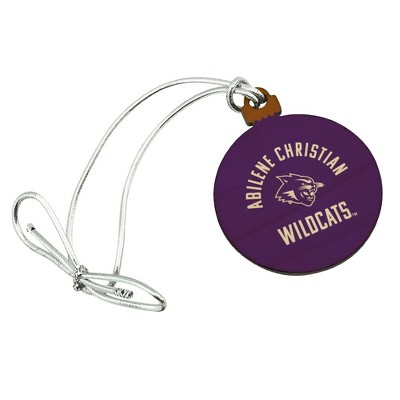 Abilene Christian Wildcat Mini Small Tiny Wood Christmas Tree Holiday Ornament