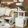 Cat Tree with Litter Box Enclosure, Scratching Posts, Bed, Climbing Platforms for Indoor Cats - 4 of 4