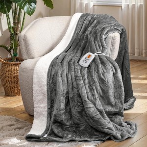 Heynemo Heated Blanket Twin Size, Fast Heating Throw with 10 Heating Levels & 0.5-12 Hour Auto-Off, ETL Certified, Machine Washable - 1 of 4