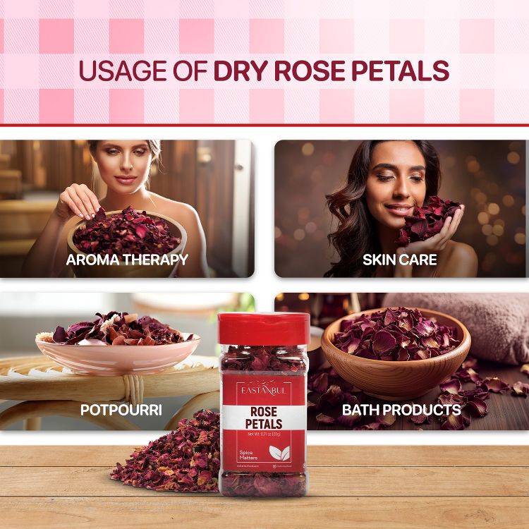 Eastanbul Dried Rose Petals, Premium Edible Rose Petals, 0.71oz, 4 of 9