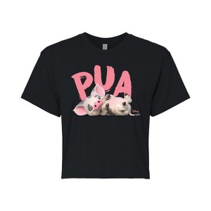 Women's - Disney - Pua The Pig Cropped Graphic T-Shirt - 1 of 4