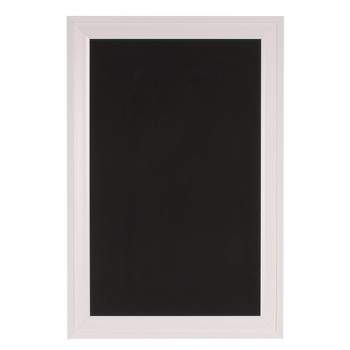27.5" x 18.5" Bosc Framed Magnetic Chalkboard White - DesignOvation
