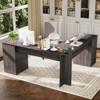 Costway L-Shaped Corner Computer Desk Writing Table Study Workstation w/ Drawers Coffee - 4 of 4