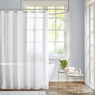 Angie Sheer Shower Curtain White