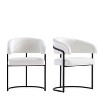 Manhattan Comfort Set of 2 Augusta Modern Leatherette Upholstered Dining Chairs - 2 of 4