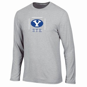 NCAA BYU Cougars Men's Gray Long Sleeve T-Shirt - 1 of 3