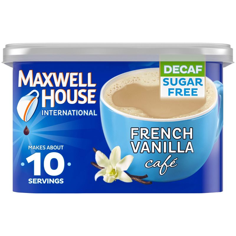 Maxwell House International French Vanilla Caf&#233; Light Roast Sugar-Free Decaf Instant Coffee Mix - 4oz, 1 of 11
