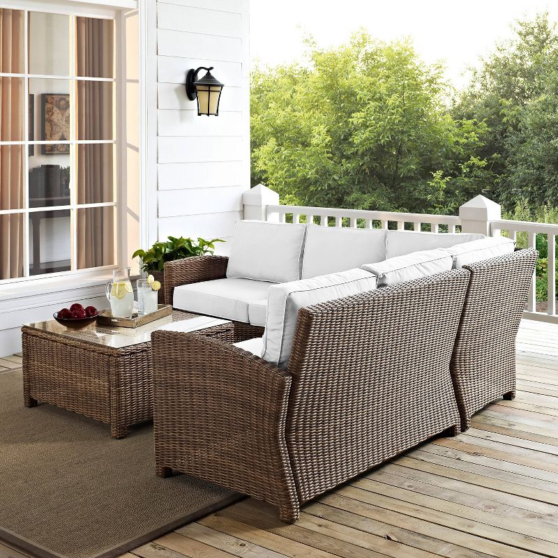 Crosley 4pc Bradenton Steel Outdoor Patio Sectional Sofa Furniture Set, 3 of 14