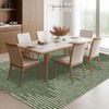 Machine Washable 8x10 Area Rug Non Slip Non Shedding Rug Modern Minimalistic Striped Low Pile Foldable Rugs Stain Resistant Carpet For Bedroom - 3 of 4