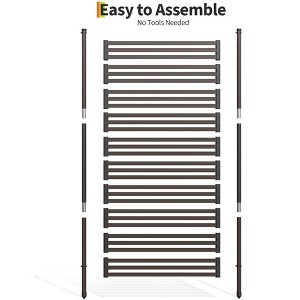 Plastic Fence Panel Brown - Garden Fence Privacy Screen, Decorative Outdoor Fence, Yard Fence Partition, Weather Resistant Plastic Lattice - 1 of 4