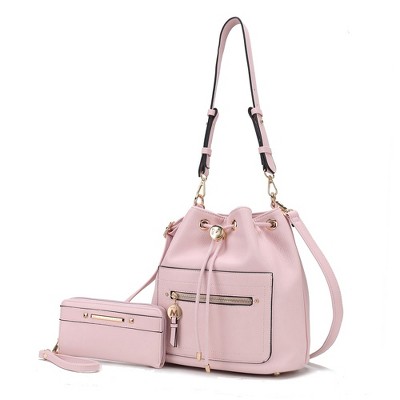 MKF Collection Larissa Vegan Leather Women’s Bucket Hobo Handbag with Wallet by Mia K