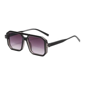 Anna-Kaci Unisex Oversized Angular Shield Sunglasses with Gradient Lenses and Bold Frame Design for Modern Street Style - 1 of 3