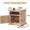 Nightstand with Charging Station, 22" Large Modern Side Table, Wood End Table w/Open Shelf & Spacious Tabletop - 4 of 4