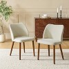 Elisa Mid-century Modern Upholstered Dining Chair Set of 2 | ARTFUL LIVING DESIGN - 3 of 4