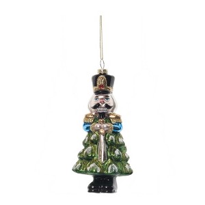 Transpac Glass 6.5 in. Holiday Nutcracker Tree Ornament - 1 of 2