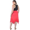 Plus Size Knee-Length Elastic Waistband And A Handkerchief Hemline Skirt - 2 of 4