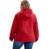 Women's Plus Size Windbreaker Zip Up Buttons Waterproof Hooded Casual Trench Coats with Pockets - Agnes Orinda - 4 of 4