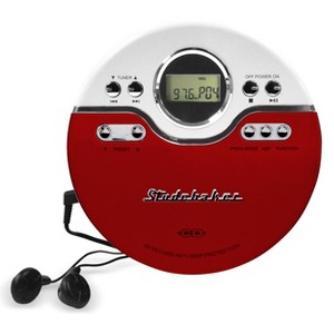 Studebaker SB3703RW Joggable Personal CD Player with FM Digital Radio - Red/White - 1 of 4