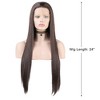 Unique Bargains Women's Long Straight Lace Front Wigs with Adjustable Wig Cap 24" 1 Pc - 2 of 4