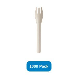StalkMarket Paper Fork Bulk Pack White KAMI - Case of 1000 - 1 of 2