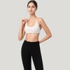 Anna-Kaci Active Women's Scoop Neck Sports Bra with Thin Adjustable Straps and Smooth Seamless Design - 3 of 4